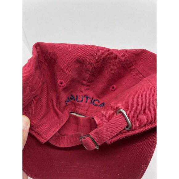 NWT Vintage Nautica Men’s Red Boat Logo Strap Back Hat - Picture 3 of 5